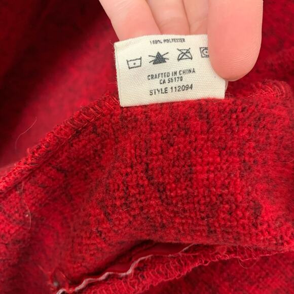 Frank & Oak Red Full Zip Fleece Vest | Outdoor Core Warm Layer Small - Picture 8 of 9